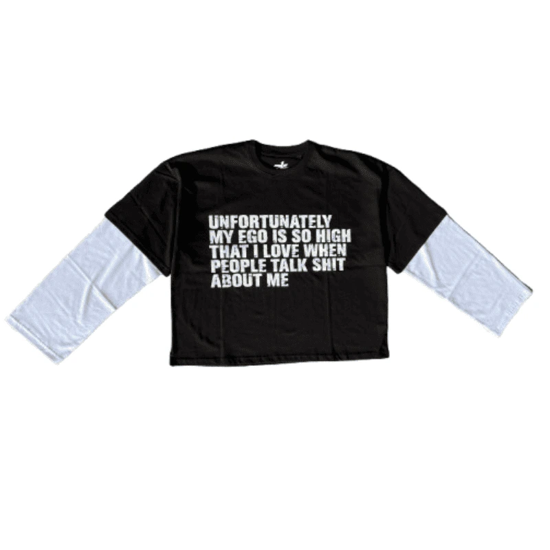 Ego Duoblesleeve Black T-Shirt -ZK Design - Edropit