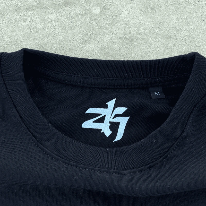 Ego Duoblesleeve Black T-Shirt -ZK Design - Edropit