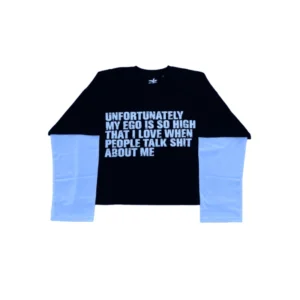 Ego Duoblesleeve Black T-Shirt -ZK Design - Edropit