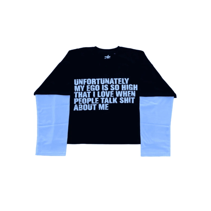 Ego Duoblesleeve Black T-Shirt -ZK Design - Edropit