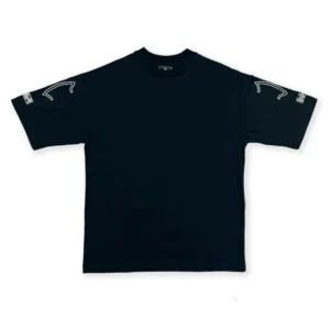 front black basic branded tee - Mon Elysee - Edropit