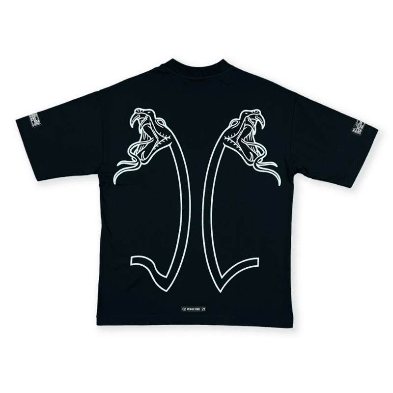 retro black snake merged tee - Mon Elysee - Edropit