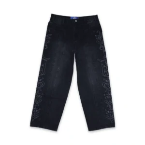 front washed black elysee denim pants - Mon Elysee - Edropit