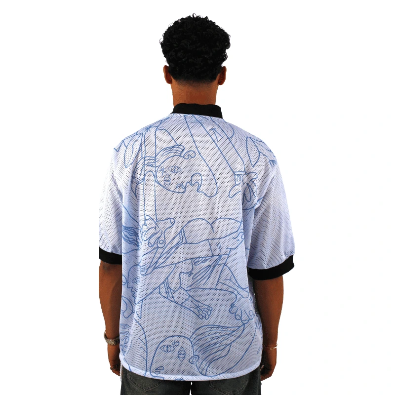 retro blue picasso shirt - Injury - Edropit
